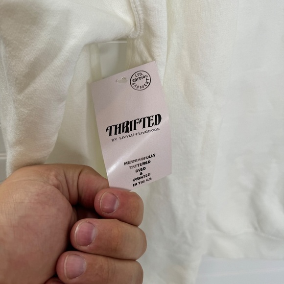 NEW Livy Lu Queen Official Merch Liv Goods Large Distressed Crew Sweat Shirt - Picture 7 of 8